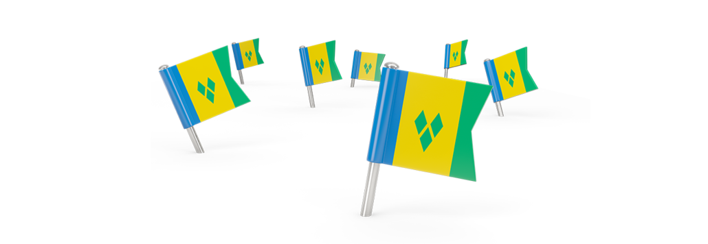 Mini SVG flags on white background